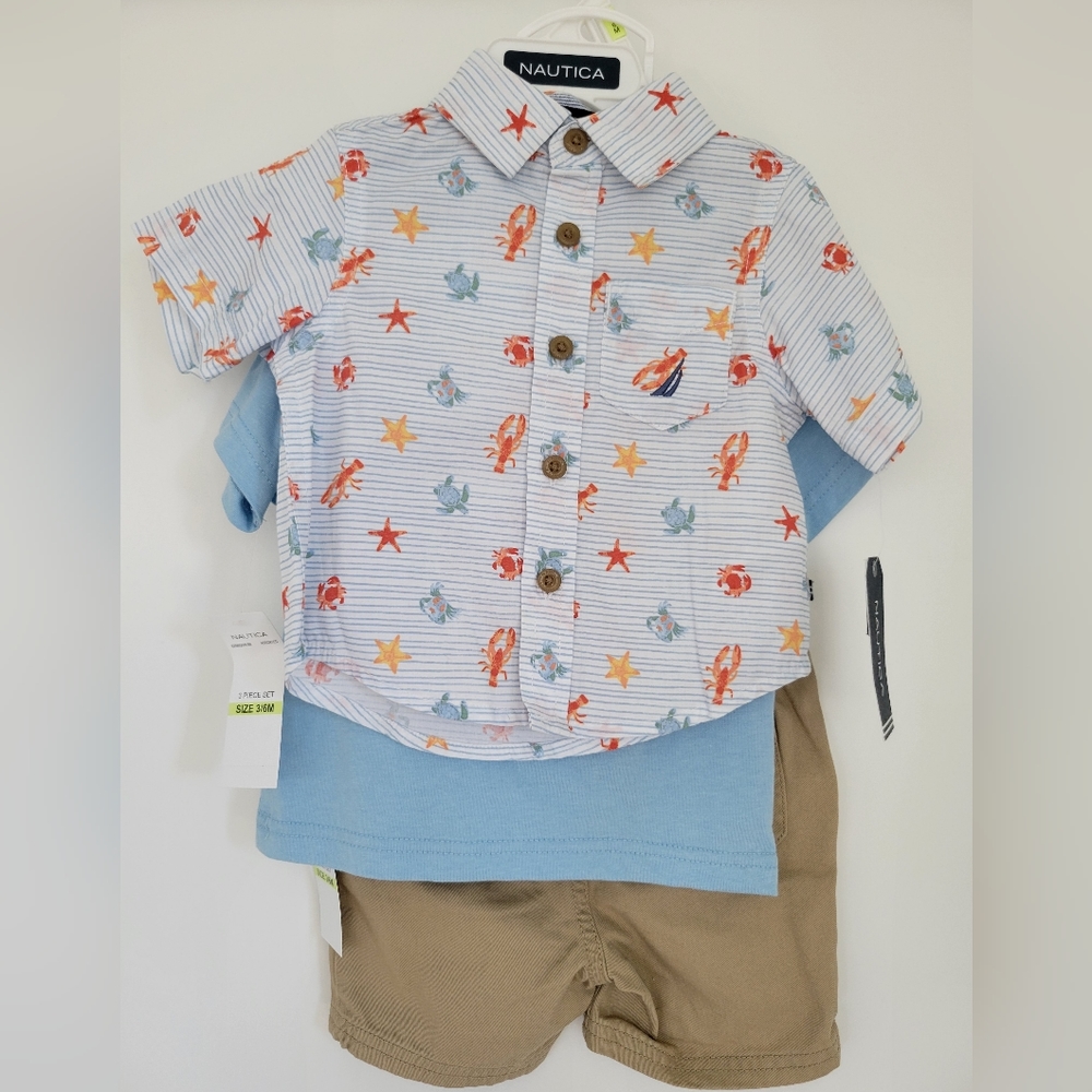 SOLD Nautica 3 Piece Baby Boys Shorts Set